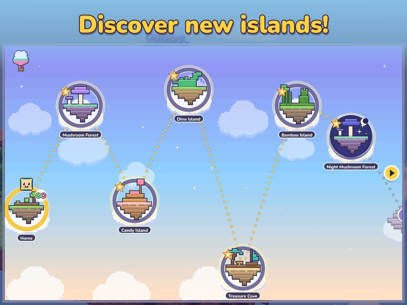 Discover new islands! The sky map